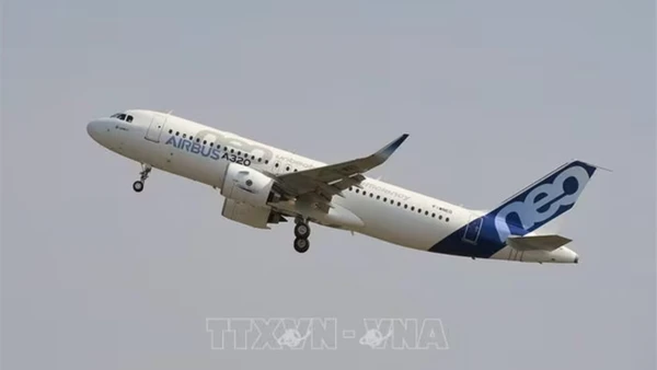 Máy bay Airbus A320 cất cánh tại Blagnac, miền tây nam Pháp. (Ảnh tư liệu - minh họa: TTXVN)