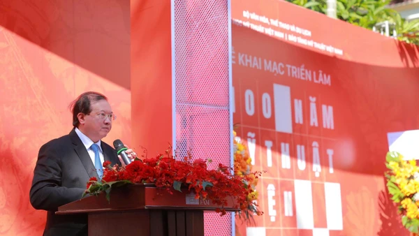 Thứ trưởng Văn hóa, Thể thao và Du lịch Tạ Quang Đông phát biểu tại sự kiện. (Ảnh: VNFAM)