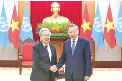 Tổng Bí thư Tô Lâm tiếp Tổng Thư ký Liên hợp quốc Antonio Guterres, tại Trụ sở Trung ương Đảng, ngày 25/10/2025. (Ảnh ĐĂNG KHOA)