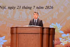Thủ tướng Chính phủ Lê Minh Hưng phát biểu tại hội nghị.