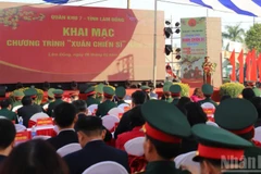 Quang cảnh Lễ khai mạc Chương trình "Xuân Chiến sĩ" lần thứ XI năm 2026 tại tỉnh Lâm Đồng.