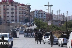 Lực lượng an ninh Syria tiến vào thành phố Sweida ở miền nam nước này. (Ảnh: THX/TTXVN)