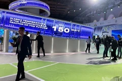 Quang cảnh tại các gian hàng trưng bày tại Tuần lễ Năng lượng Nga. (Ảnh: THÙY VÂN)