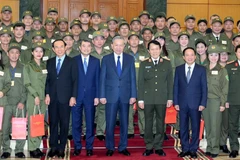 Tổng Bí thư Tô Lâm với các đại biểu tham dự buổi gặp mặt. (Ảnh: ĐĂNG KHOA)