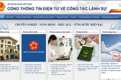 Giao diện Cổng thông tin điện tử về công tác lãnh sự (Bộ Ngoại giao). Ảnh minh họa