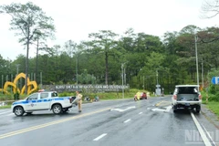 Vị trí sạt lở nghiêm trọng trên đường đèo Prenn.