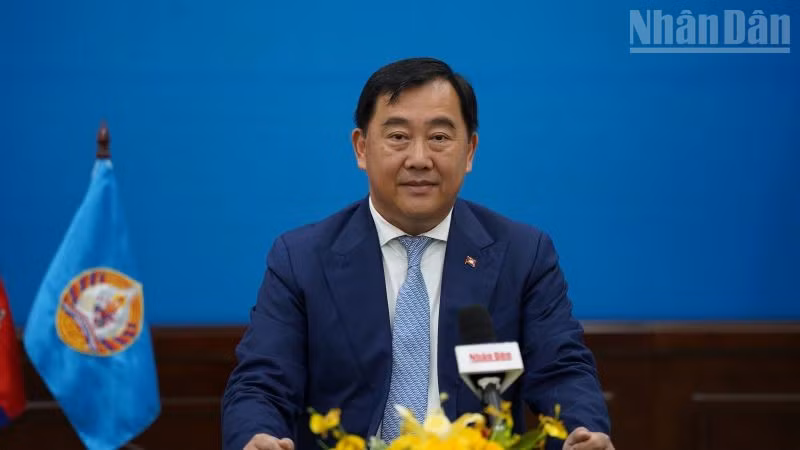 Phó Trưởng Ban thứ nhất Ban Đối ngoại Trung ương Đảng Nhân dân Campuchia Sous Yara. (Ảnh: ĐINH TRƯỜNG)