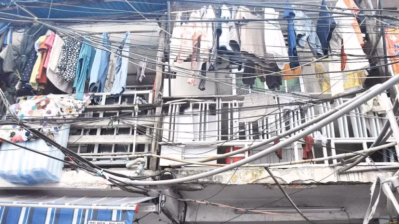 Khu nhà tập thể cũ tại Tổ 7 (K15 đường Phạm Hồng Thái, phường Hải Châu) (Ảnh chụp ngày 1/4).