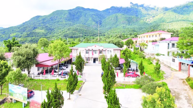Trụ sở xã Tả Lèng (tỉnh Lai Châu) sau khi sáp nhập.
