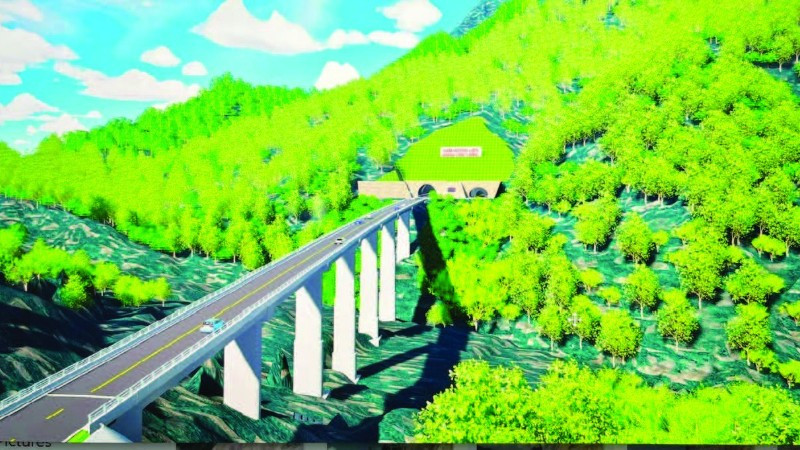 Phối cảnh hầm đường bộ qua đèo Hoàng Liên nối Lào Cai với Lai Châu.
