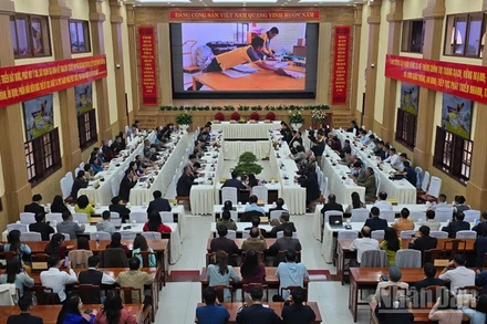 Quang cảnh buổi gặp mặt kỷ niệm 100 năm Ngày Báo chí Cách mạng Việt Nam.