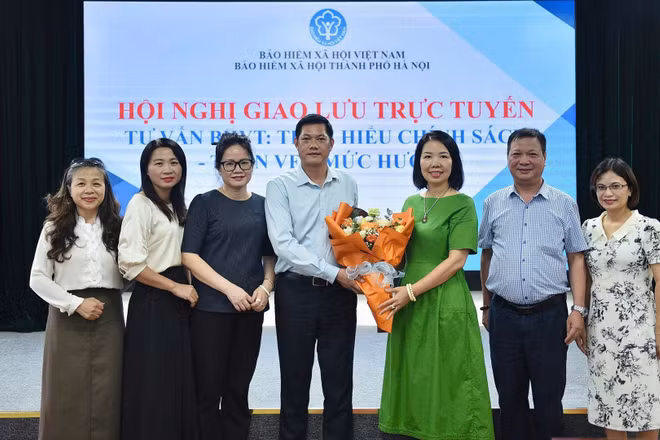 Các đại biểu dự giao lưu trực tuyến. (Ảnh HSS)