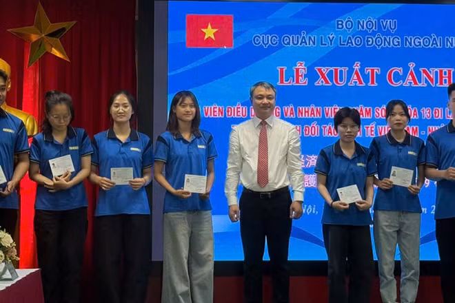 Lễ xuất cảnh cho ứng viên điều dưỡng, nhân viên chăm sóc sang làm việc tại Nhật Bản trong khuôn khổ Hiệp định Đối tác kinh tế Việt Nam-Nhật Bản (chương trình EPA) khóa 13, tháng 6/2026.
