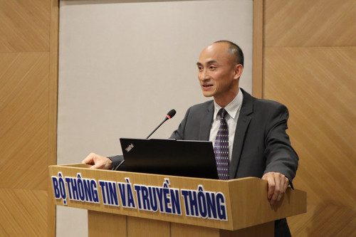 Ông Vũ Duy Thành, Phó Vụ trưởng Vụ Chính sách đối ngoại, Bộ Ngoại giao. (Ảnh: TRUNG HƯNG)