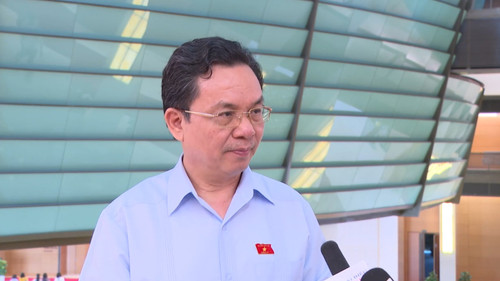 PGS, TS Hoàng Văn Cường, Ủy viên Ủy ban Kinh tế và Tài chính của Quốc hội, đại biểu Quốc hội Đoàn Hà Nội. (Ảnh: TRUNG HƯNG)