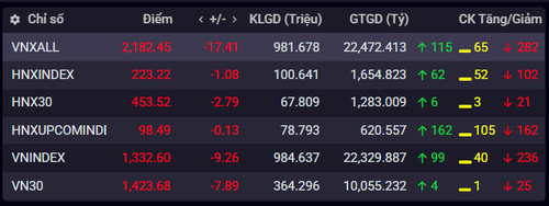 Chỉ số chứng khoán ngày 30/5.(Nguồn: iboard.ssi.com.vn)