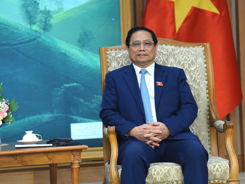 Thủ tướng Phạm Minh Chính phát biểu tại buổi tiếp.