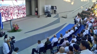 Hoạt động kỷ niệm 50 năm chuyến thăm Việt Nam của lãnh tụ Fidel Castro. (Ảnh CUBADEBATE) 