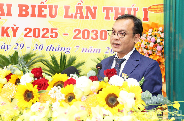 Đồng chí U Huấn, Phó Bí thư Thường trực Tỉnh ủy Quảng Ngãi phát biểu tại đại hội. ndo_br_img-1233.jpg