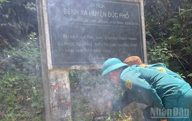 Di tích Bệnh xá Đức Phổ (thôn Nước Đang, xã Ba Trang, huyện Ba Tơ, tỉnh Quảng Ngãi), nơi Anh hùng, liệt sĩ, bác sĩ Đặng Thùy Trâm làm việc. ndo_br_z6703683090311-ab2c9bf6d84cd1d53527672d03dd3ea6-7608.jpg