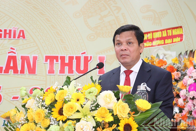 Đồng chí Nguyễn Đức Tuy, Phó Bí thư Tỉnh ủy, Chủ tịch Hội đồng nhân dân tỉnh Quảng Ngãi phát biểu chỉ đạo đại hội. ndo_br_img-0042.jpg