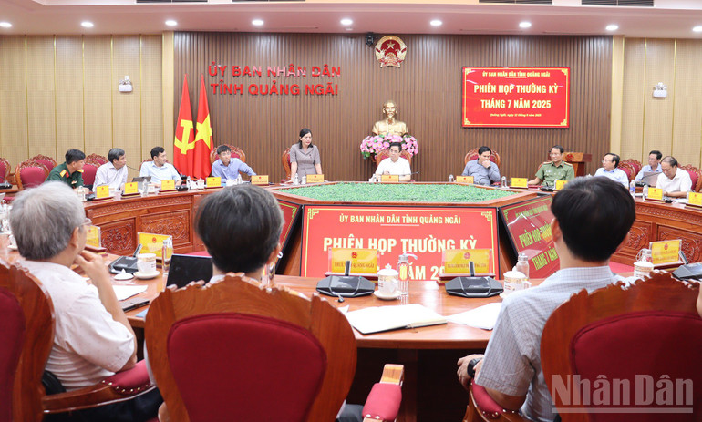 Quang cảnh phiên họp thường kỳ tháng 7/2025 của Ủy ban nhân dân tỉnh Quảng Ngãi. ndo_br_img-1443.jpg