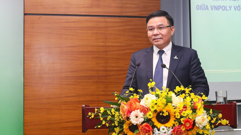 Chủ tịch Hội đồng thành viên Petrovietnam Lê Mạnh Hùng phát biểu tại buổi lễ. a31.jpg