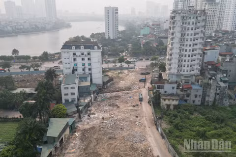 [Ảnh] Toàn cảnh đoạn đường nối Tam Trinh-Giải Phóng sau khi hoàn tất giải phóng mặt bằng