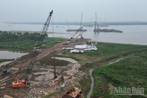 [Ảnh] Cầu Ngọc Hồi: Công trình giao thông trọng điểm kết nối Thủ đô với vùng lân cận