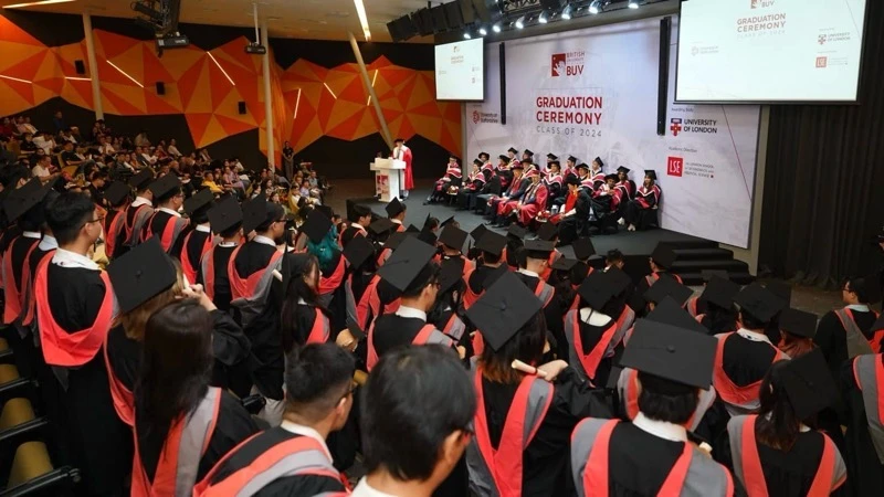 Buổi lễ tốt nghiệp của sinh viên Trường đại học Anh Quốc Việt Nam. 