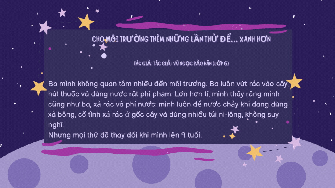 Một trong những bài báo được các phóng viên nhí gửi về cho Dự án. Một trong những bài báo được các phóng viên nhí gửi về cho Dự án.