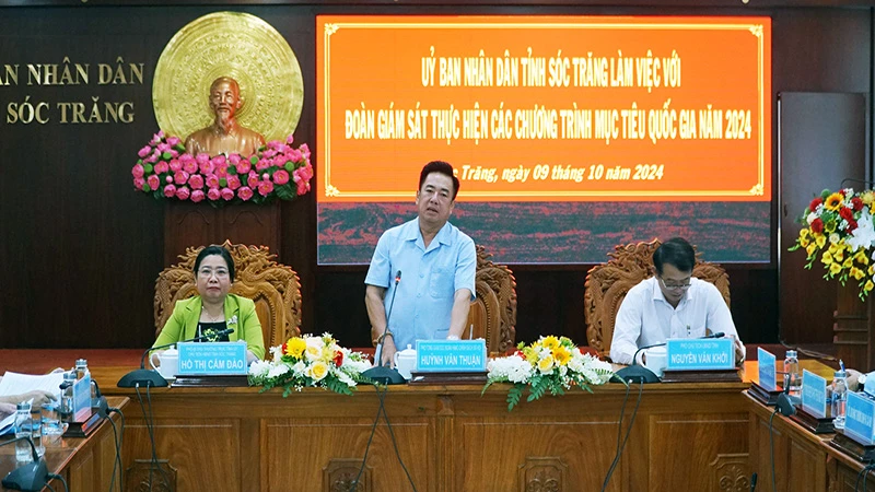 Đồng chí Huỳnh Văn Thuận, thành viên Ban Chỉ đạo Trung ương phát biểu kết luận giám sát.