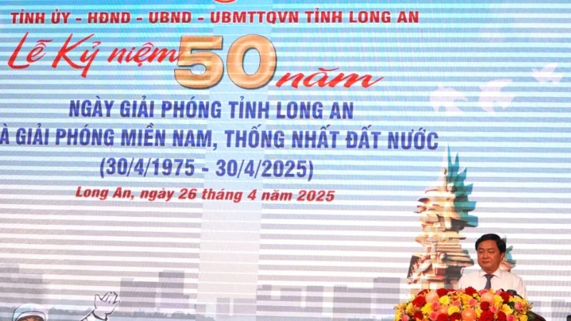 Bí thư Tỉnh ủy Long An Nguyễn Văn Quyết đã ôn lại truyền thống lịch sử hào hùng vùng đất và con người Long An.