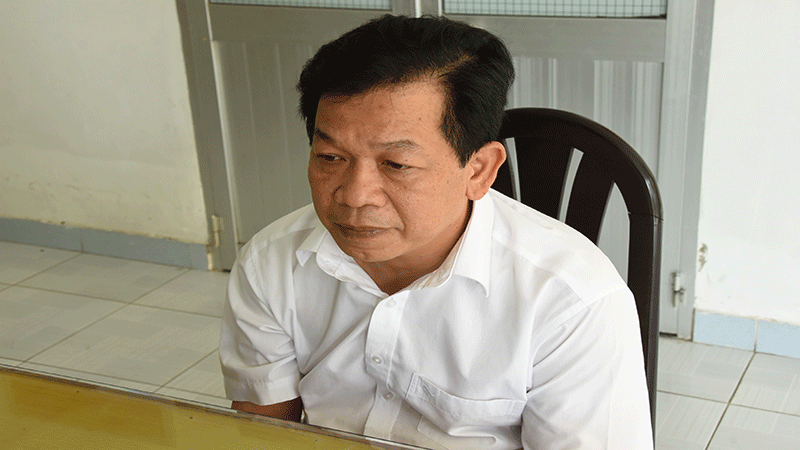 Đối tượng Phan Tấn Phong tại cơ quan Công an.