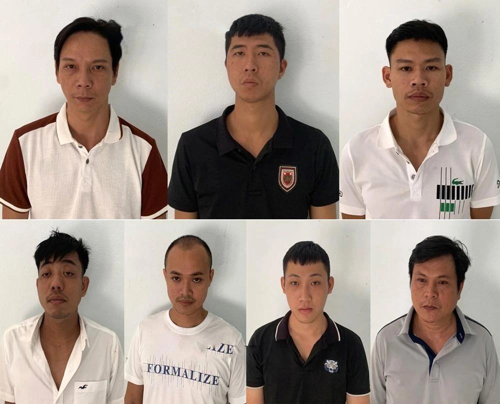 7 đối tượng bị bắt. (Ảnh do Công an cung cấp)