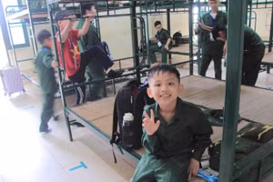 Các "chiến sĩ nhí" có mặt tại Lữ đoàn Đặc công bộ 113.