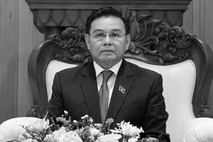 Đồng chí Saysomphone Phomvihane. (Ảnh: Ủy ban Trung ương Mặt trận Tổ quốc Việt Nam cung cấp)