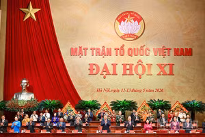 Tổng Bí thư, Chủ tịch nước Tô Lâm và các đồng chí Ủy viên Đoàn Chủ tịch Đại hội.