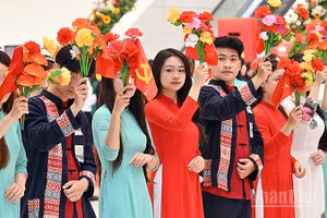 Đại diện thế hệ trẻ Việt Nam tại Đại hội đại biểu toàn quốc Mặt trận Tổ quốc Việt Nam lần thứ XI. (Ảnh: THỦY NGUYÊN)
