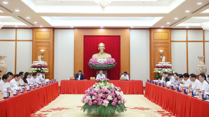 Quang cảnh buổi làm việc. (Ảnh: Thống Nhất/TTXVN)