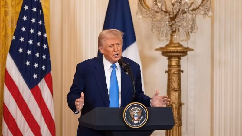 Tổng thống Mỹ Donald Trump trong một bài phát biểu tại Nhà Trắng. (Ảnh: THX/TTXVN)