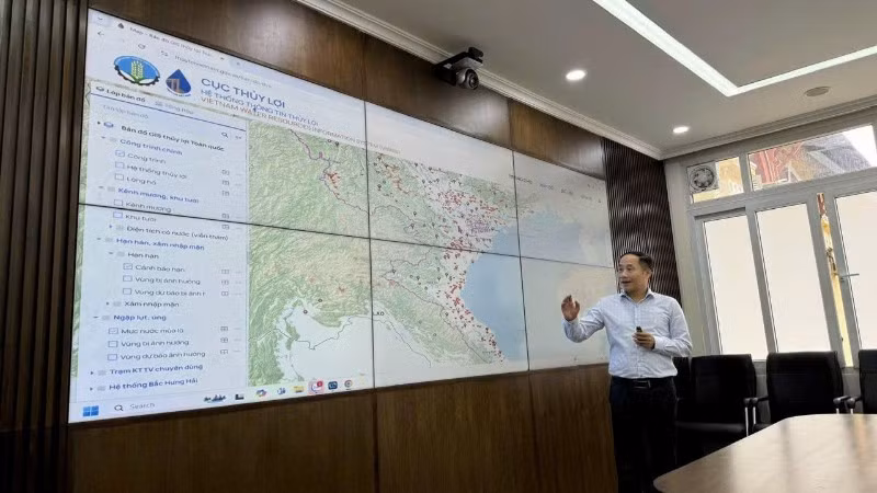 Cục Quản lý và Xây dựng công trình thủy lợi triển khai hệ thống thông tin thủy lợi phục vụ chỉ đạo, điều hành nguồn nước cho sản xuất nông nghiệp.