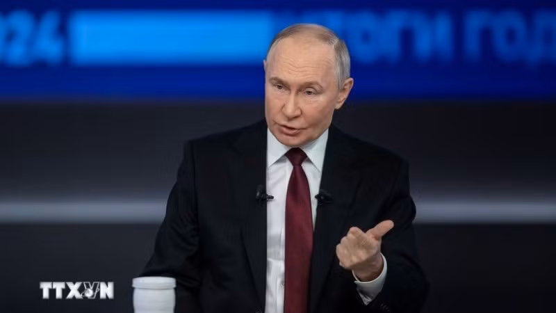 Tổng thống Nga Vladimir Putin. (Ảnh: THX/TTXVN)