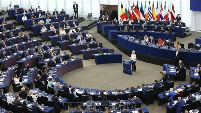 oàn cảnh phiên họp Nghị viện châu Âu tại Brussels, Bỉ. (Ảnh: THX/TTXVN)