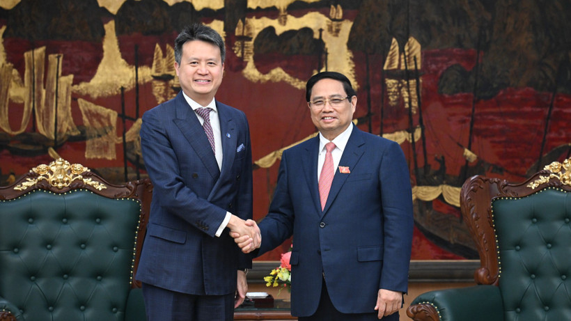 Thủ tướng Phạm Minh Chính và Tổng Giám đốc Tổ chức Sở hữu trí tuệ thế giới (WIPO) Daren Tang.