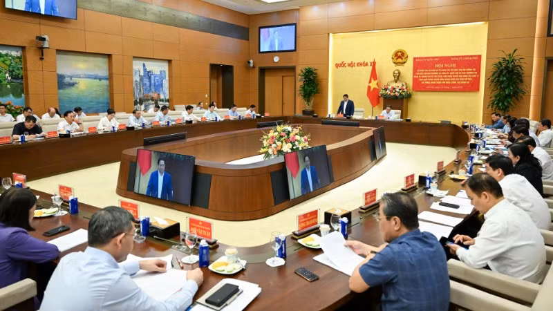 Quang cảnh hội nghị tại Nhà Quốc hội. (Ảnh: DUY LINH)