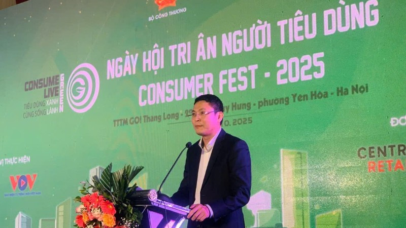Ông Trịnh Anh Tuấn - Chủ tịch Ủy ban Cạnh tranh quốc gia, Bộ Công thương phát biểu tại sự kiện.