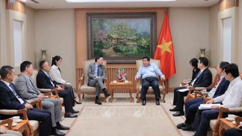 Quang cảnh buổi tiếp. (Ảnh: An Đăng/TTXVN)