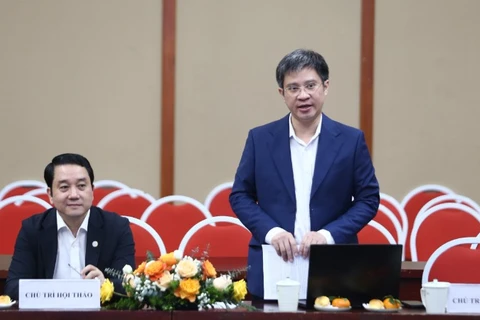 Ông Trần Quốc Cường, Vụ trưởng Vụ Khoa học Xã hội, Nhân văn và Tự nhiên phát biểu khai mạc Hội thảo.