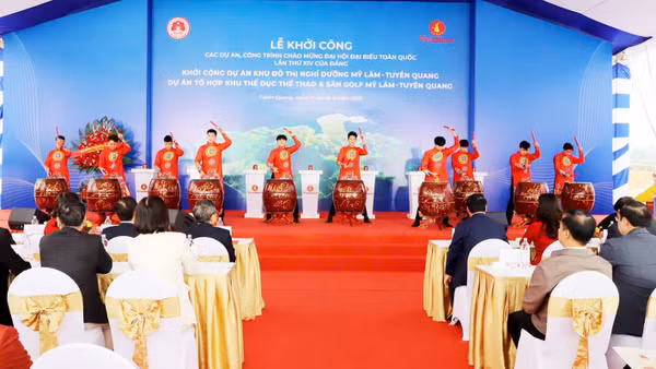 Tỉnh Tuyên Quang khởi công 4 dự án chào mừng Đại hội đại biểu toàn quốc lần thứ XIV của Đảng.